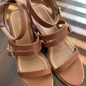 Vionic Women's Adjustable Strap Wedge Sandals, Size 8.5